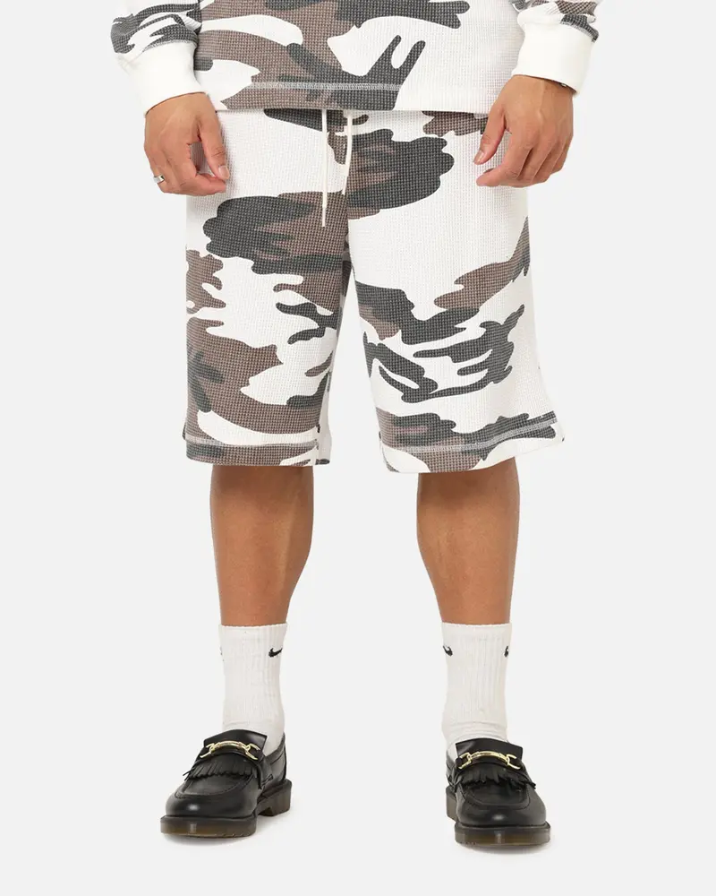 Xxiii Printed Thermal Shorts Snow Camo 1