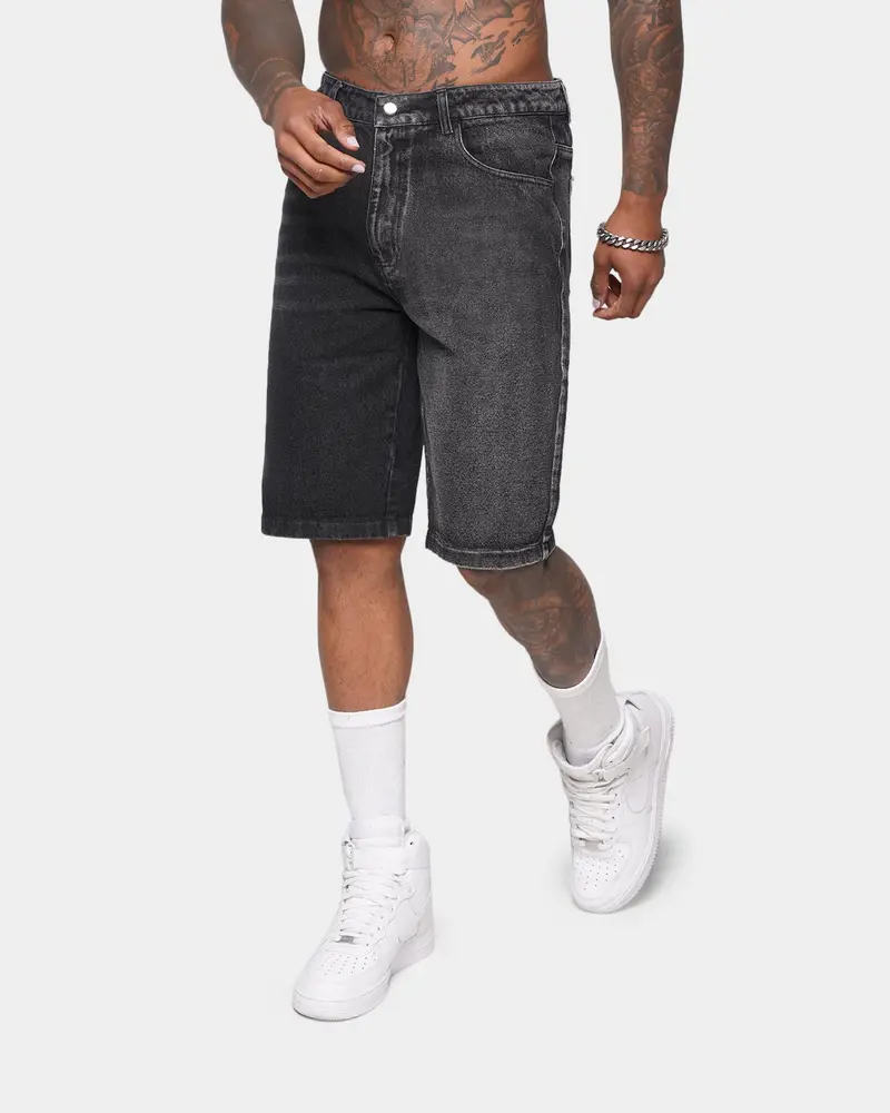 Xxiii Ricardo Two Tone Denim Shorts Black 1