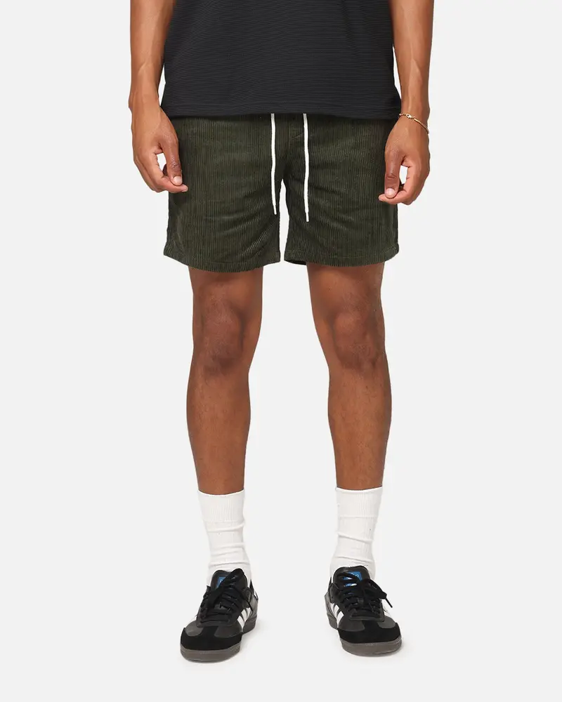 Xxiii Riven Corduroy Shorts Dark Green 1