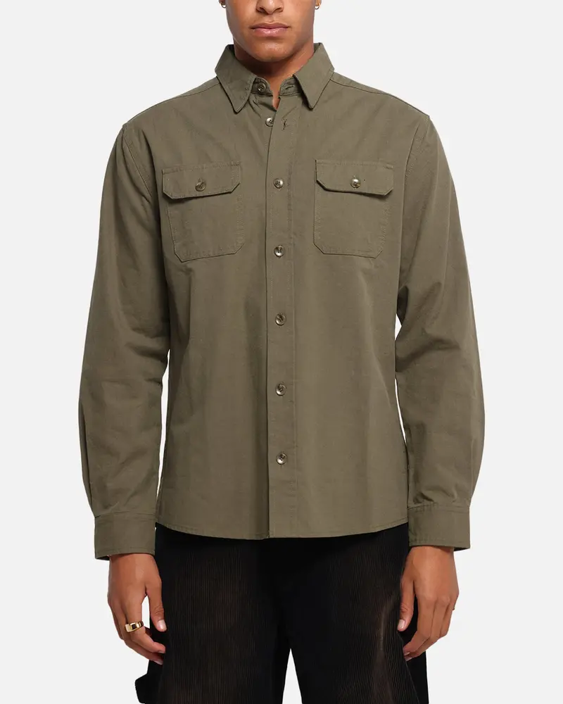 Xxiii Slub Overshirt Khaki 1
