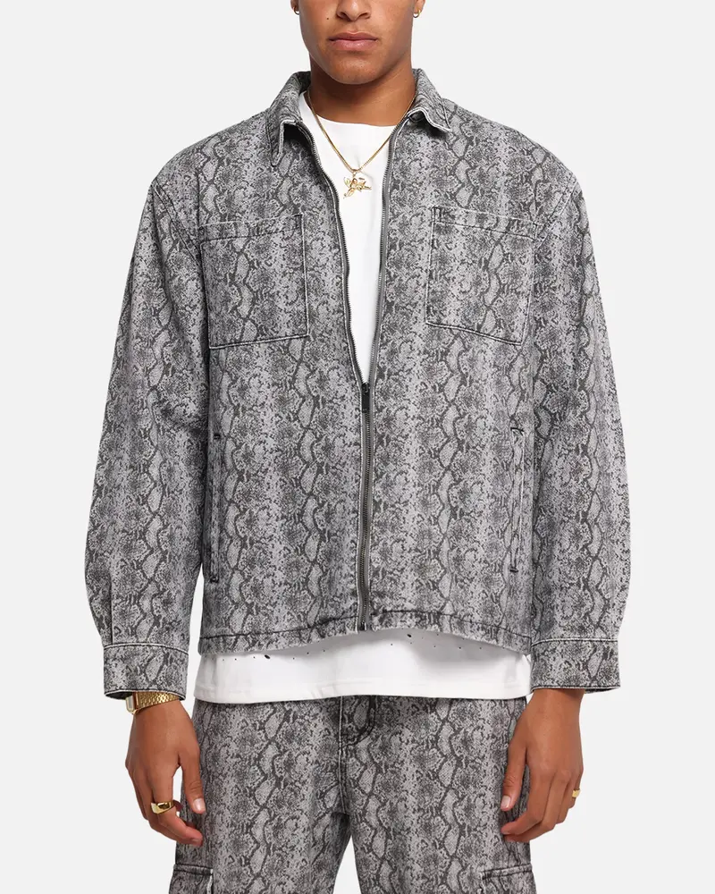 Xxiii Snake Skin Jacket Black Snake Print 1