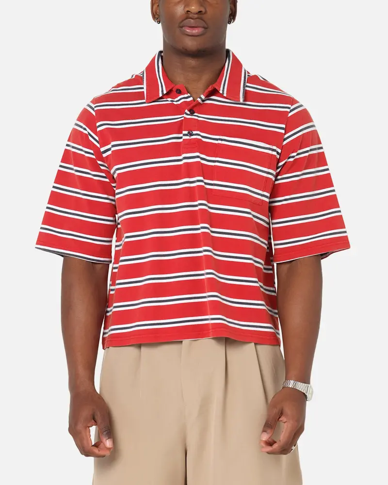 Xxiii Striped Polo T-Shirt Red Stripe 1