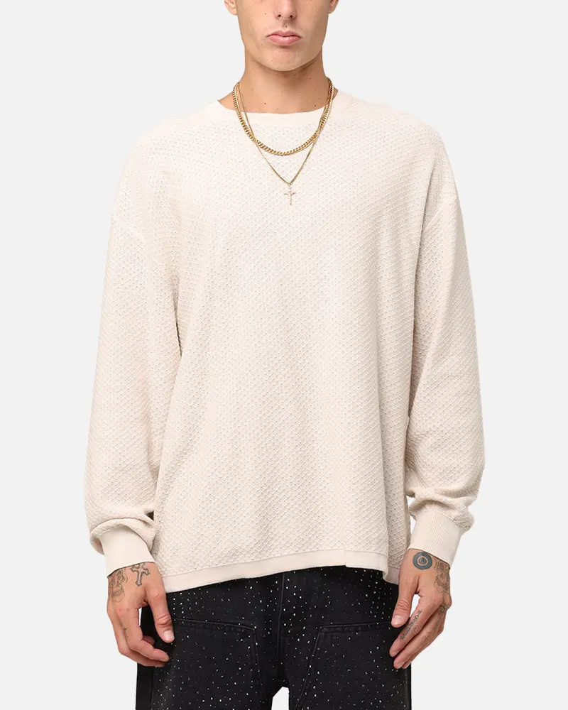 Xxiii Textured Long Sleeve T-Shirt Sand 1
