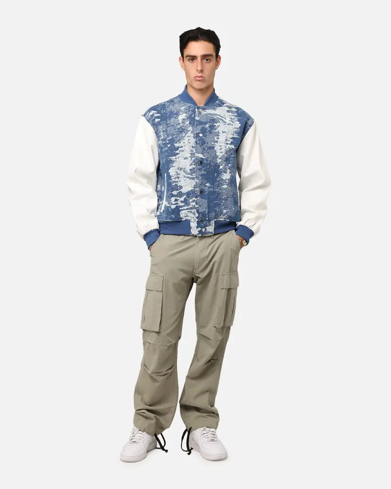 Xxiii Textured Varsity Jacket Blue/White 1