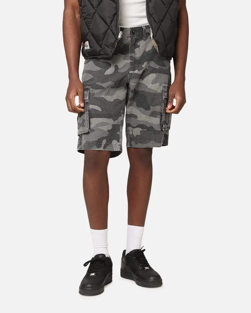 Xxiii Torrent Cargo Shorts Washed Black Camo 1