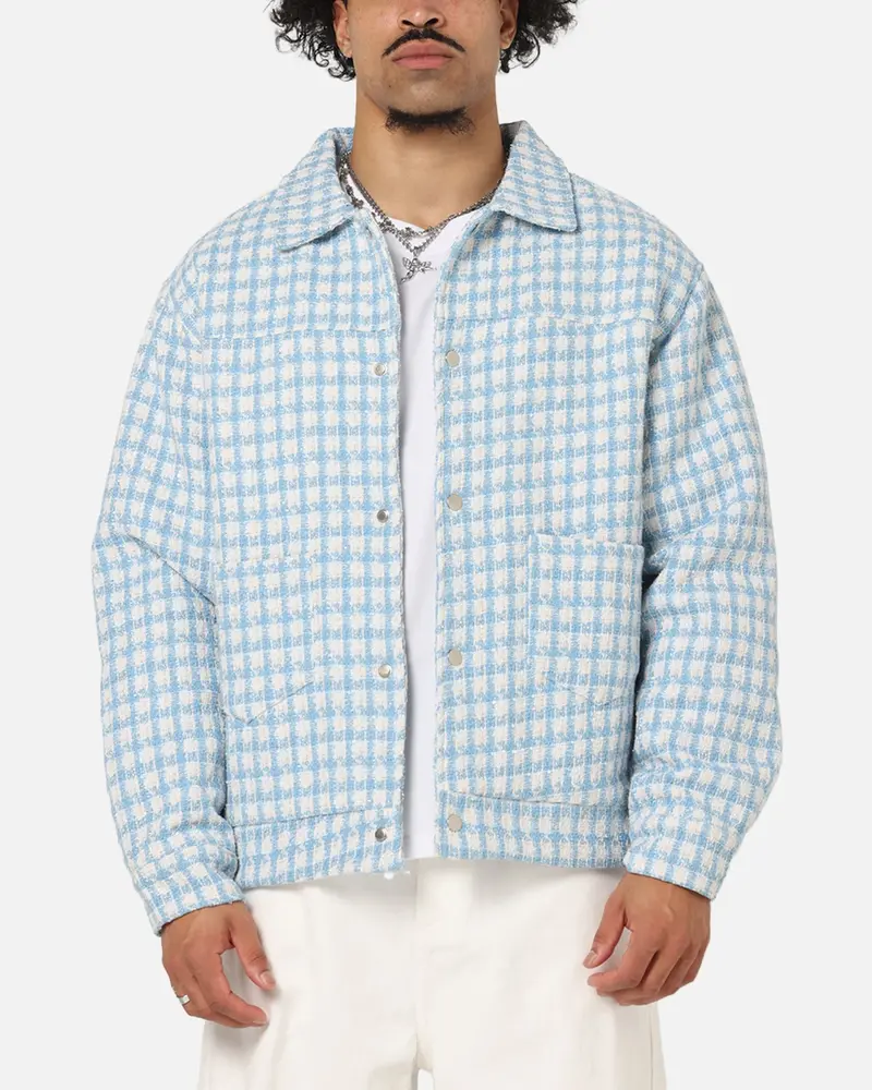 Xxiii Waffle Jacket Blue Check 1