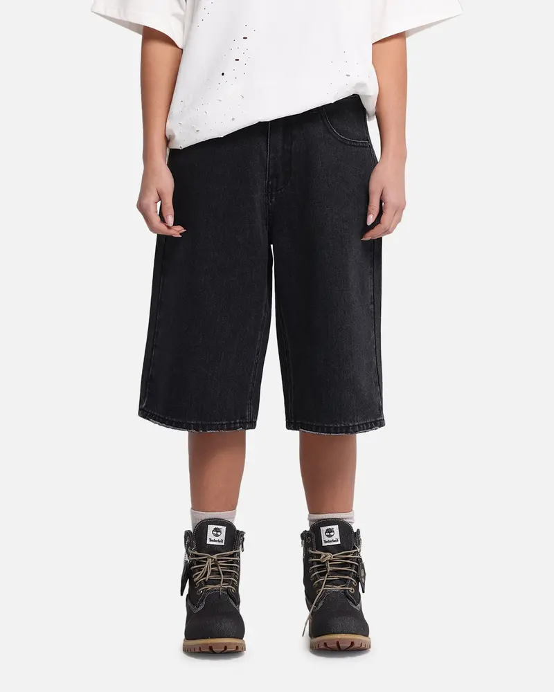 Xxiii Women's Low Rider Jorts Washed Black 1