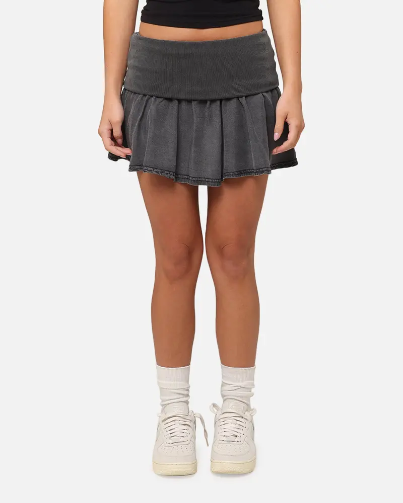 Xxiii Women's Rib Mini Skirt Washed Black 1