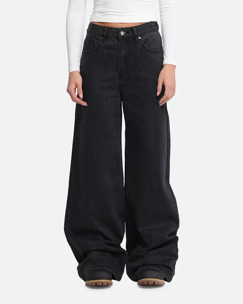 Xxiii Women's Wide Leg Jeans Washed Black 1