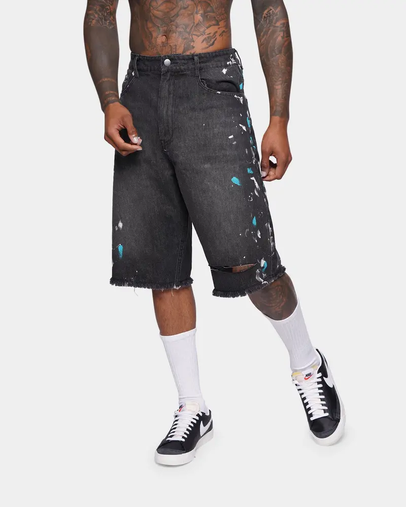 Xxiii Wylie Paint Shorts Washed Black 1
