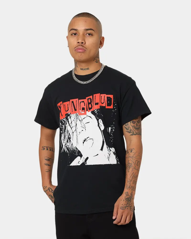 Yungblud Universal Music X Yungblud Stencil Photo T-Shirt Black 1