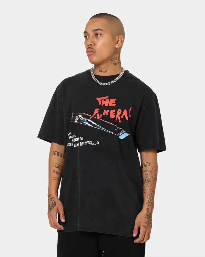 Yungblud Universal Music X Yungblud The Funeral Vintage T-Shirt Washed Black 1
