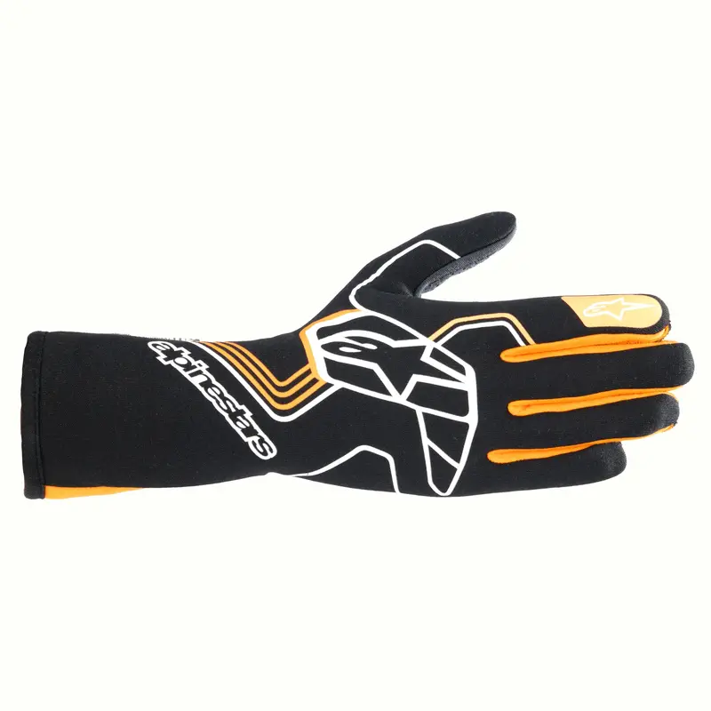 Alpinestars Tech-1 V4 Race Gloves – Black/Fluorescent Orange, Size Xl (3552024-156) 1