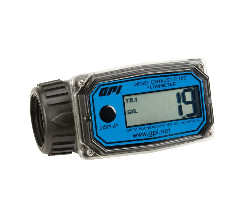 Battery-Powered Turbine Flow Meter For Diesel Exhaust Fluid (Def) – Nylon Housing, Digital Display 1