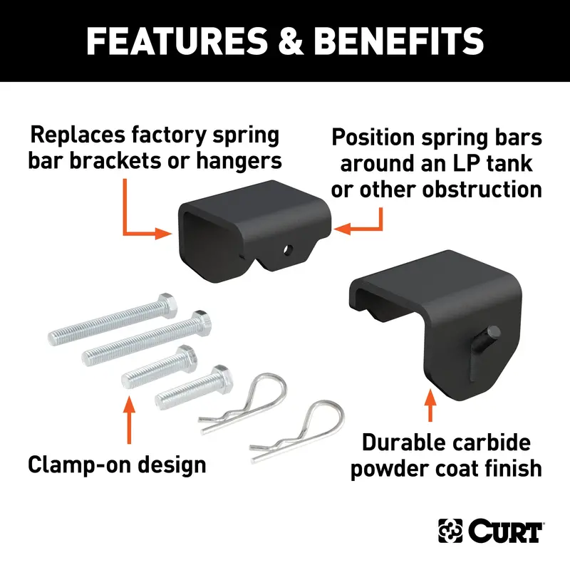 Curt 17003 Curt 17003 Weight Distribution Hitch Clamp-On Hookup Brackets 1