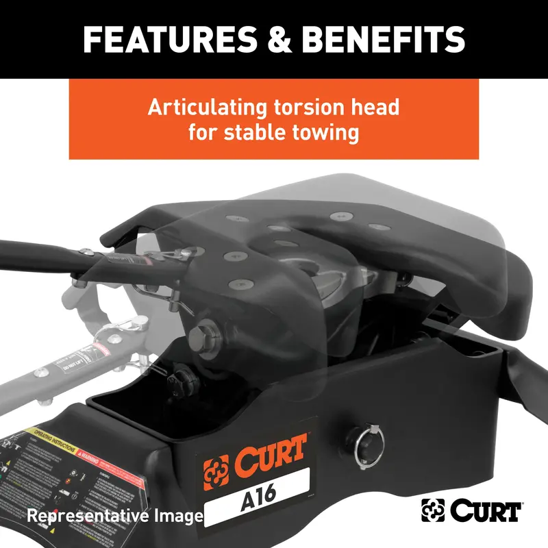Curt A16 Sliding 5Th-Wheel Hitch – 16,000-Lb Capacity, Compatible With Ram 2500/3500 (6.5' Bed) Puck Systems 1