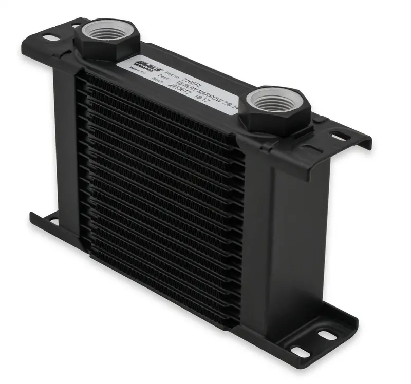 Earl’S Ultrapro Oil Cooler – 16-Row Black Unit With -16An Male Flare Ports, Narrow Design 1