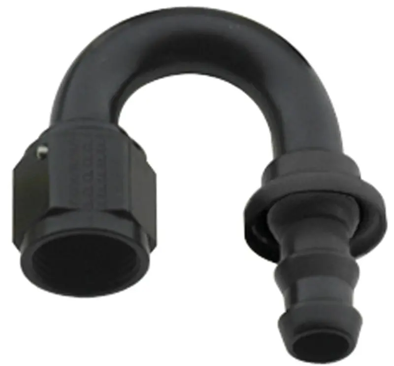 Fragola 218016-Bl 180° Push-Lock Hose Fitting – #16 An, Black Anodized 1
