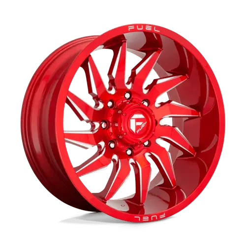 Fuel D745 20X10 Inch Off-Road Wheel – 5X5.5 Bolt Pattern, Gloss Red Machined Face, -18Mm Offset 1