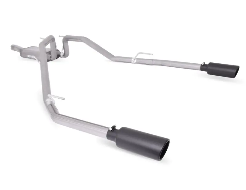 Gibson Black Elite Dual Split Cat-Back Exhaust System – 304 Stainless Steel (66569B) 1