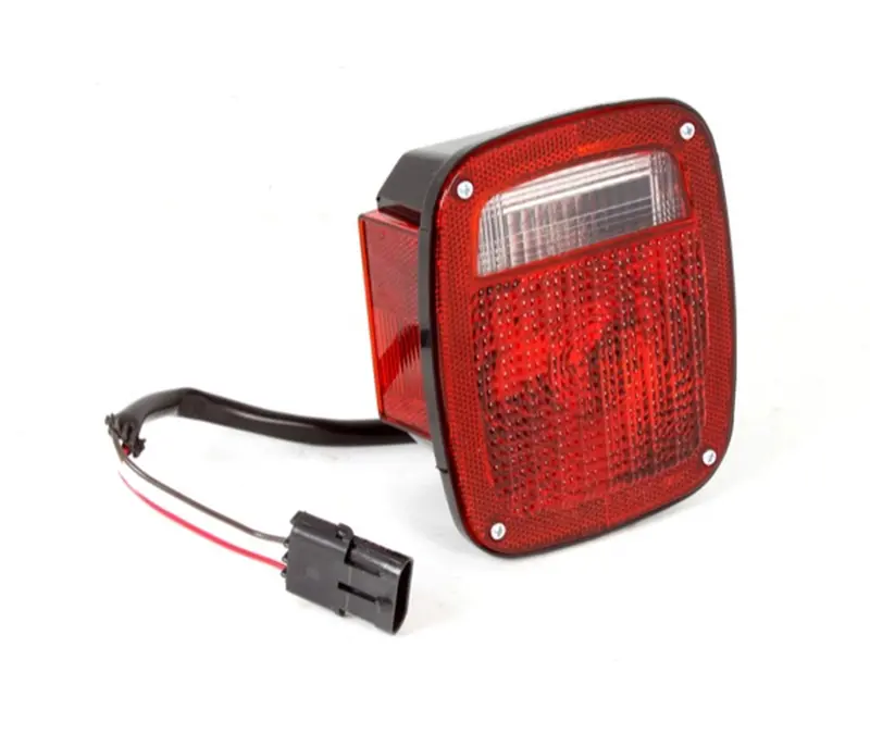 Omix 12403.11 Tail Light Assembly; Left; Black Housing; 1