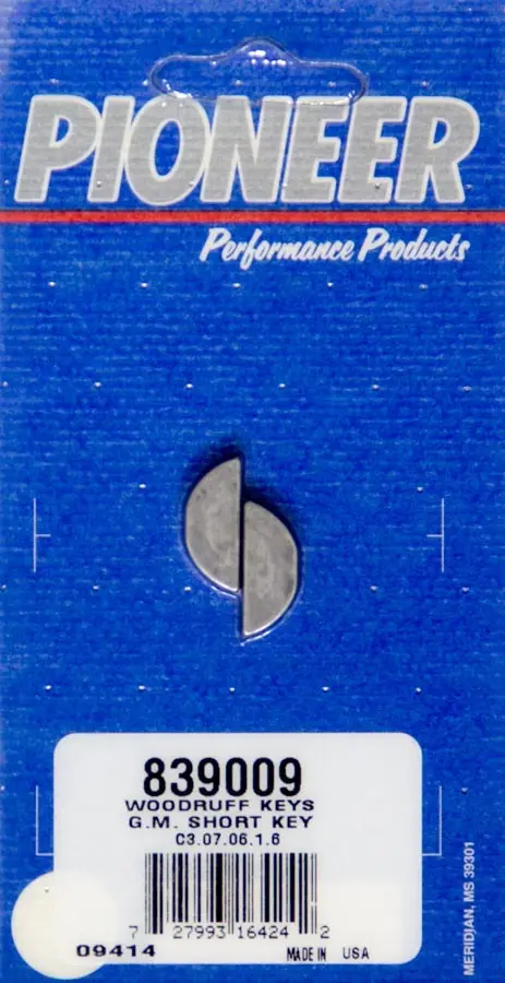 Pioneer 839009 Woodruff Key Replacement Kit 1