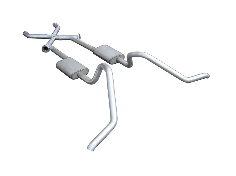 Pypes Xchange Cat-Back Exhaust – Dual-Split Exit, 409 Stainless Steel, Race Pro Muffler 1