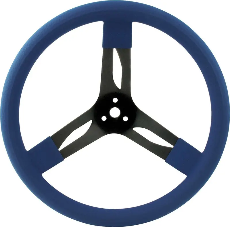 Quickcar Racing 15-Inch Steel Steering Wheel – Blue Anodized Finish (68-0032) 1