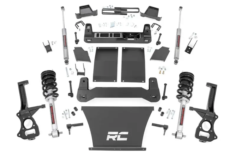 Rough Country 27532 4-Inch Lift Kit With Lifted Struts For 2019–2020 Silverado/Sierra 1500 At4 & Trailboss 4Wd 1
