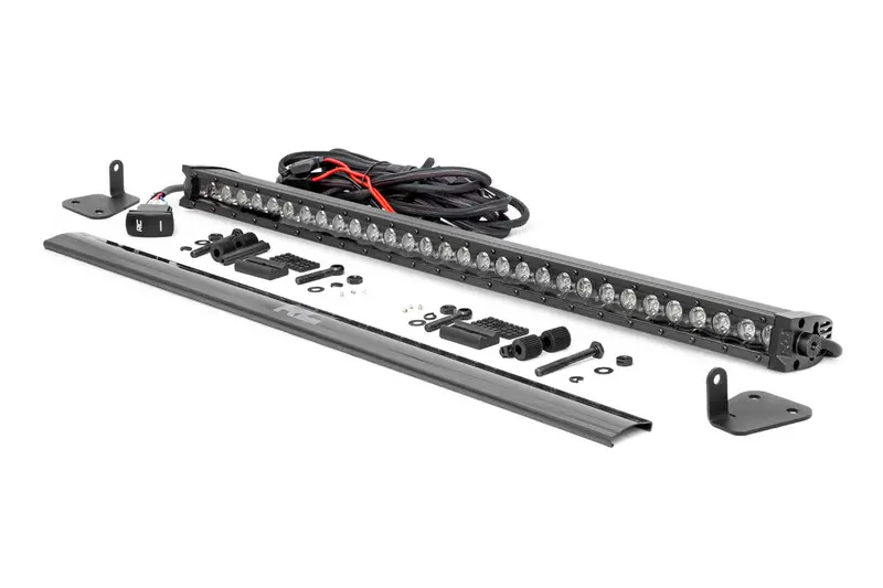 Rough Country 30-Inch Led Hood Light Kit – Mahindra Roxor (2019–2020), Black With White Drl 1