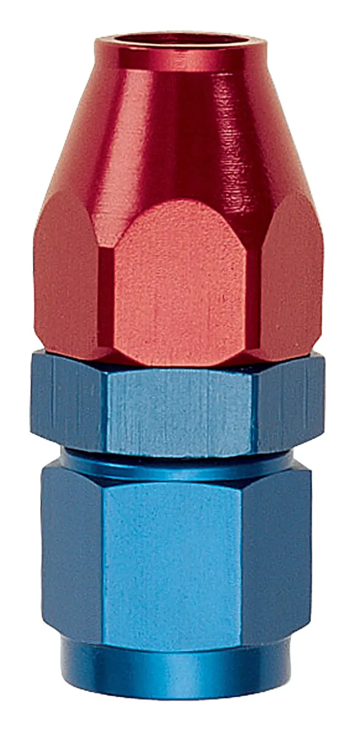 Russell Aluminum Fuel Line Adapter – -8An Female Swivel To 1/2" Tube, Red/Blue 1