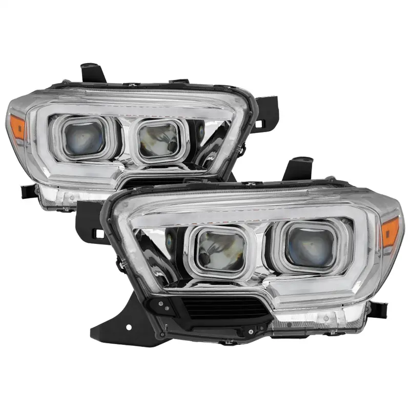 Spyder Auto Xtune Drl Headlights – Projector Beam, Sequential Turn Signals, Chrome Housing 1
