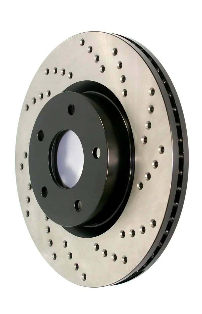 Stoptech 128.46052R Sport Series Cross-Drilled Front Right Brake Rotor 1