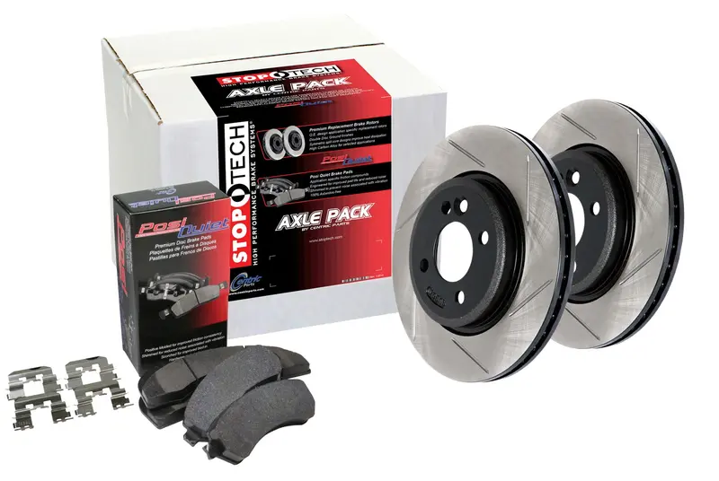 Stoptech 934.58004 Slotted Front And Rear Brake Kit – Street Axle Pack 1