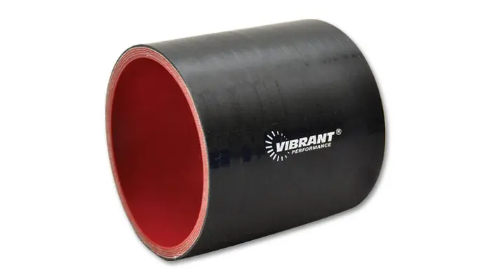 Vibrant Performance Gloss Black Straight Hose Coupler – 1.375" I.D., 3" Length 1