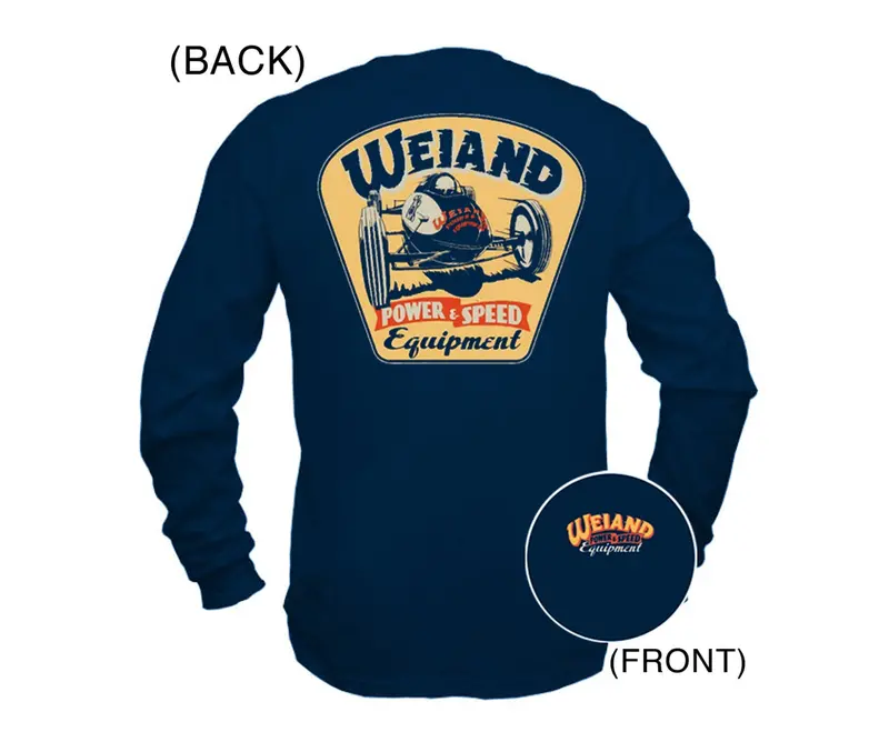 Weiand 10010-Lgwnd Retro-Style Long Sleeve T-Shirt – Navy Blue, Large 1