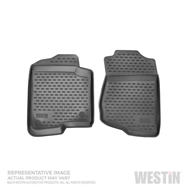 Westin Profile Floor Liners – Front Row, Single-Piece, Black Trim 1